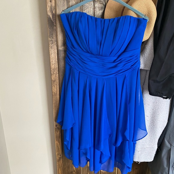 SOLD- Size 10 - David’s Bridal dress - worn once - blue - Picture 2 of 4